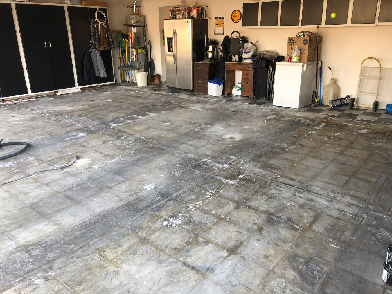 Rough Garage Floor Before Coating